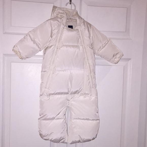Baby Gap Infant Prima Warmest Snowsuit Bunting Bag Size 0-3 Months Ivory… - Picture 11 of 12